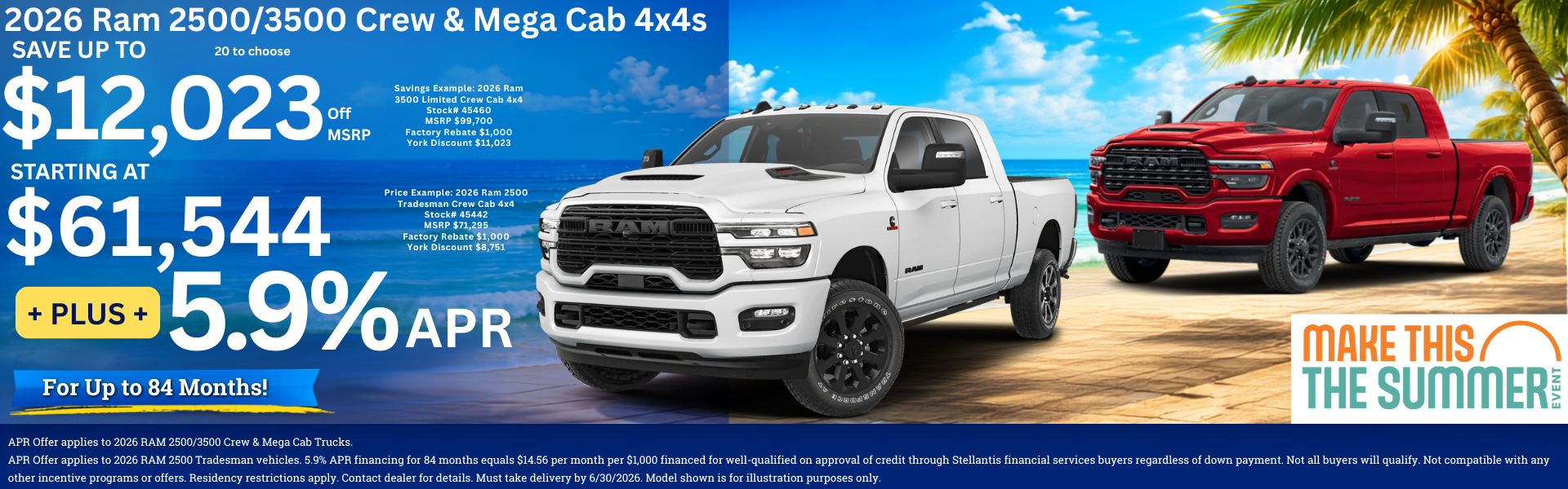 New RAM 2500 & 3500 Specials Near Prescott Val